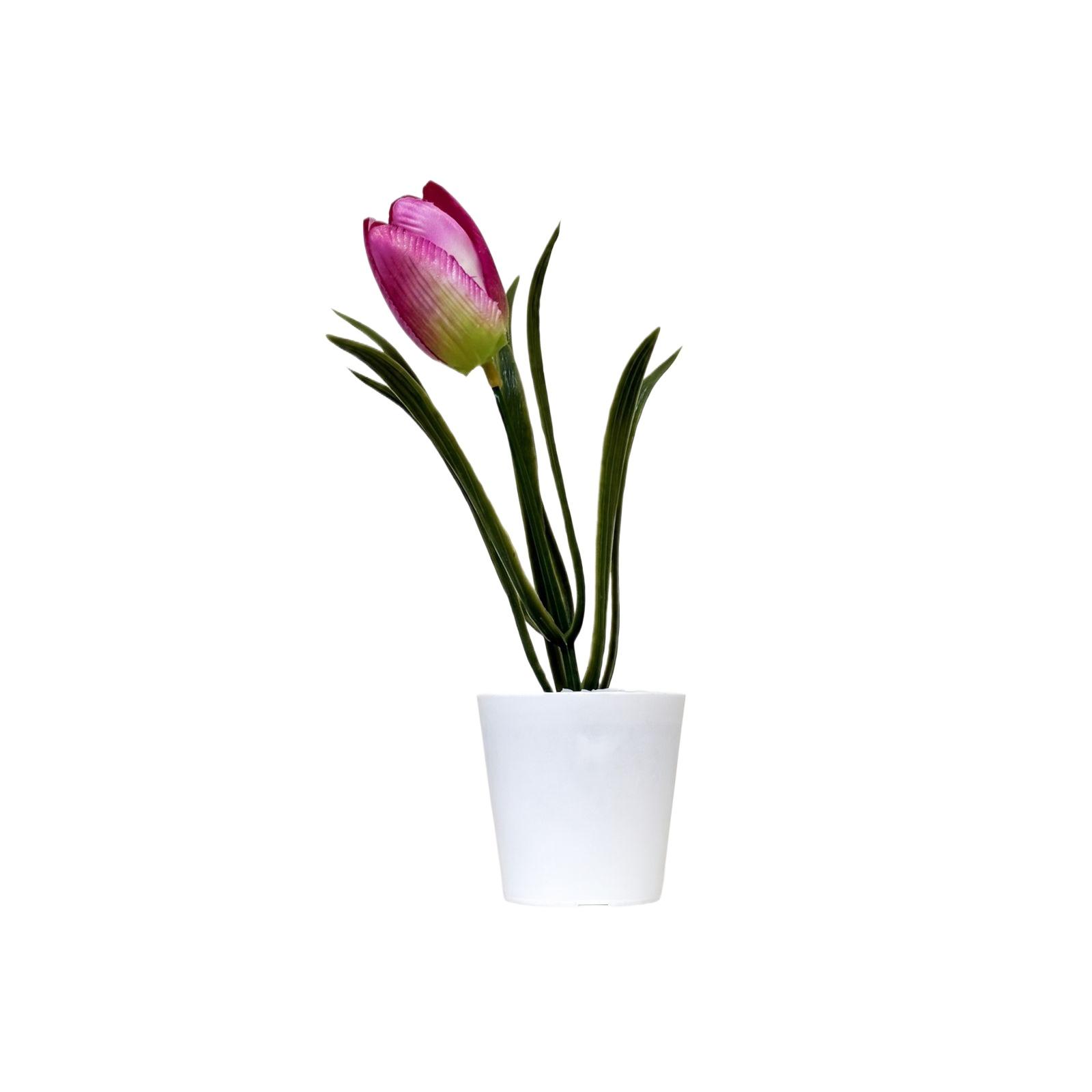 

Artificial Potted Plant Realistic Simulation Flower in Pot for Home Office Tabletop Decoration Display One Size фіолетовий