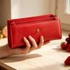 Women's Multifunctional PU Leather Clutch: Stylish Large-Capacity Wallet with Buckle Coin Purse