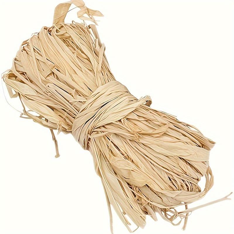 Natural Raffia Ribbon - 50g Paper Craft Ribbon for Wrapping, Bouquets, Wedding, Christmas, Birthday, Gardening, Weaving, and Decoration