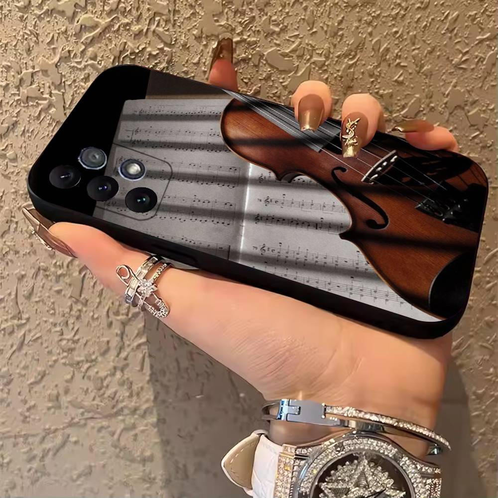 Music Musical Violin Phone Case For Samsung Galaxy A13,21s,22,31,32,52,53,71,80,A91 Soft Black Cover