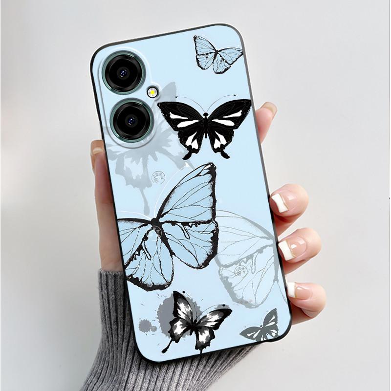 Luxury Fashion Butterfly Flowers Cases For BLU G64 Phone Case Shock Proof Black Soft Silicone Back Cover For BLU G64 G 64 Fundas