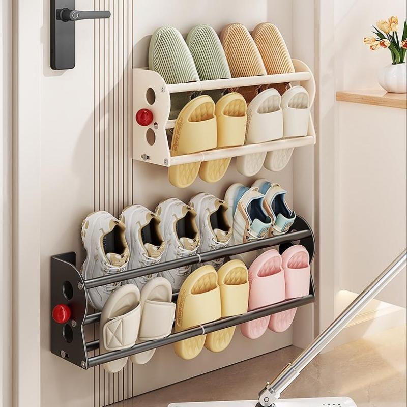 Magnetisk Skoholder Udtrækkelig Dobbeltlagssko Organizer Vægmonteret Sneakers Til Husejere Lejere Beboere Samlere