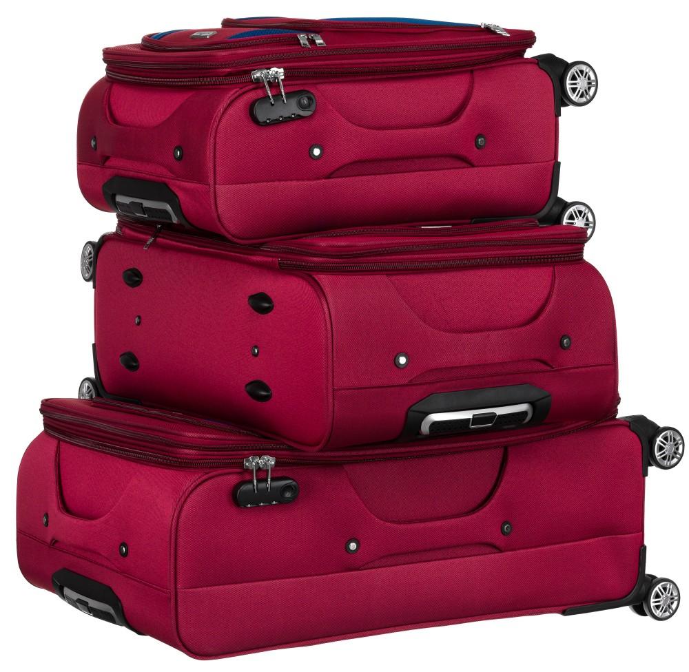 PTN 5209-SET-9265 Burgundy-Navy Suitcase Set