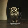 Retros Owl Sculpture Solid Brasses Durable Decoration for Desk Shelf Gift Artistic Handmade Figurine