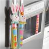 Fridge Handle Covers 3-Pieces Easter Bunny Design Appliance Pull Protector Colorful Refrigerator Door Handle Covers