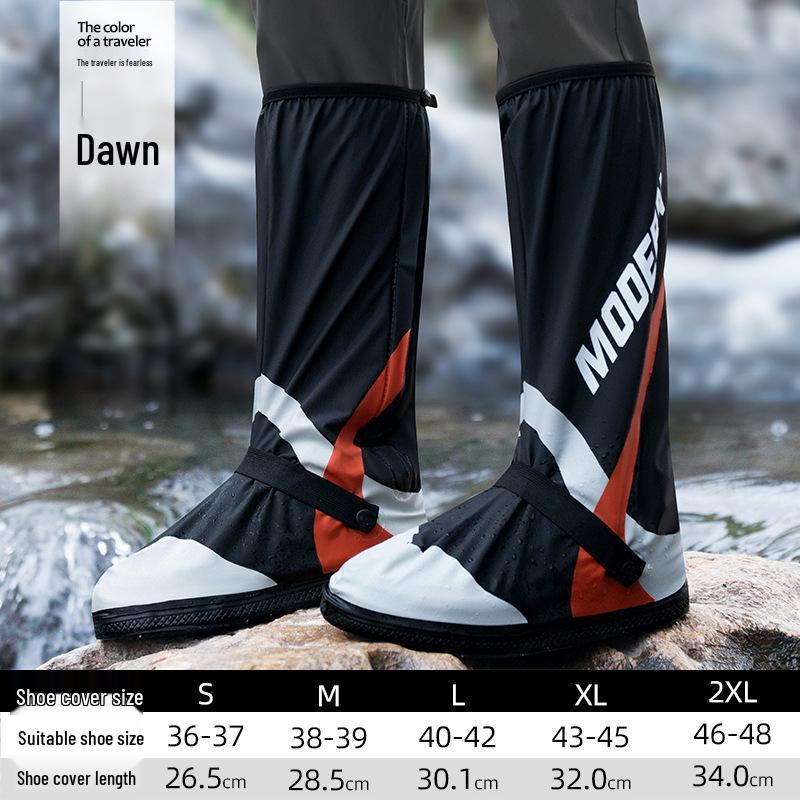 Wasserdichte PVC-Überschuhe (High-Top) für Outdoor-Wanderungen, Radfahren & Angeln - Rutschfest, Abriebfest
