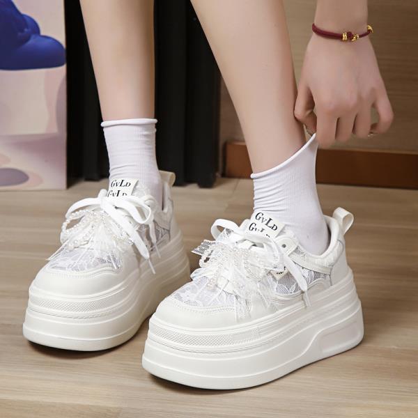 

Модная дышащая обувь Женские мокасины на танкетке Баскет 2025 Повседневные кроссовки Дизайнерский бренд Роскошные женские клоги Платформа Теннис Натуральная кожа 35