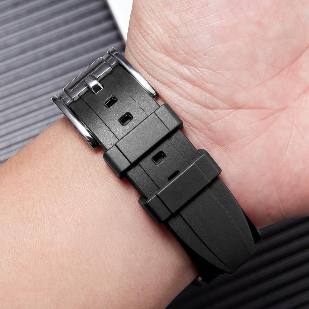 Quick Release Silicone Watch Band Replacement Rubber Watch Strap 18mm 19mm 20mm 21mm 22mm 24mm Smart Watch Band and Watch Strap Waterproof Rubber
