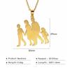 Cazador Lovely Family Pendant Necklaces Mom Dad Children Baby Pregnant Woman Stainless Steel Choker Jewelry Mother Day Gift New