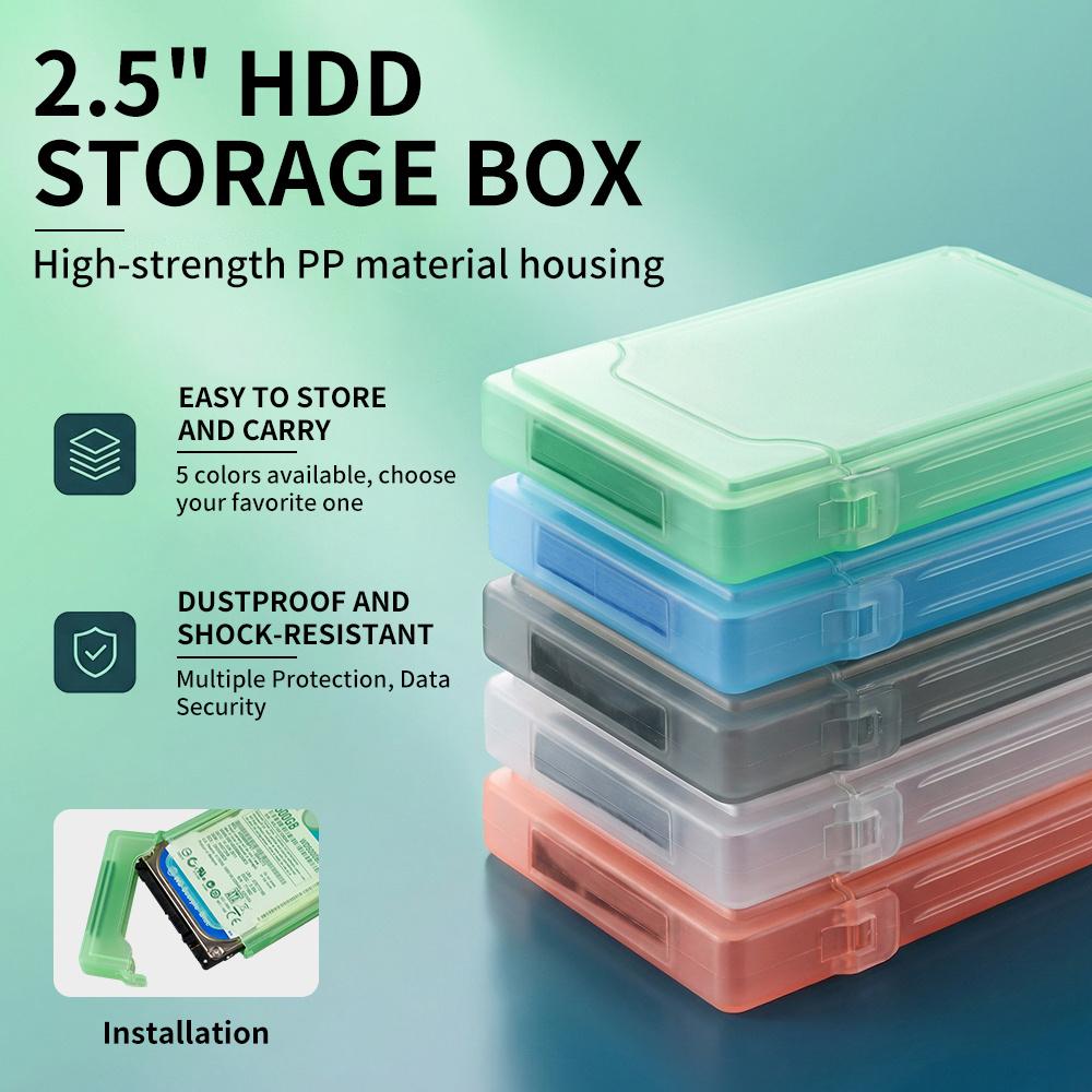 2,5-Zoll Festplatten-Aufbewahrungsbox, Geeignet für IDE/SATA Solid State Drives/Mechanische Laufwerke Schutz, Staubdicht Kratzfest