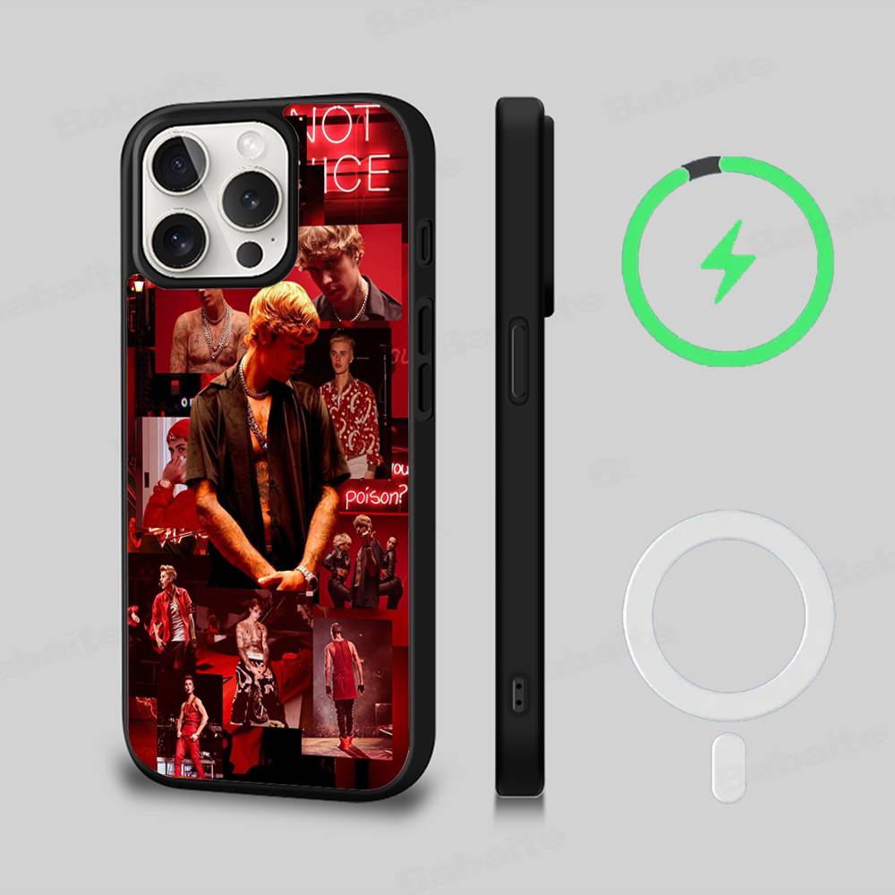 

Singer Justin B-Bieber For IPhone 17 Air 16 E 15 14 13 12 11 Pro Max Plus PC Shock TPU Cover For Magsafe Phone Cover iPhone 17 Pro
