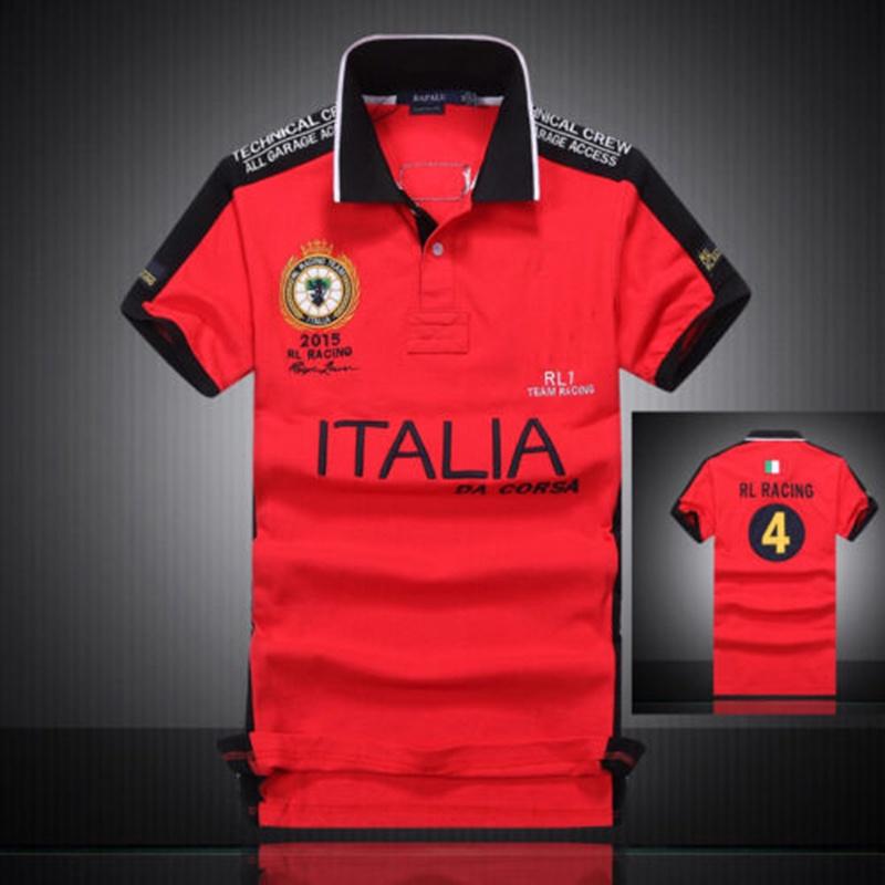 Nuova T-shirt da uomo a maniche corte Rl Racing Misto cotone Comodo Design classico