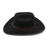 British 9.5Cm Large Eaves White Jazz Top Hat Seasonal Woolen Top Hat Simple Felt Tide Cowboy Hat