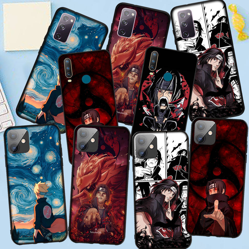 Phone Case for iPhone 17 15 16 Plus Redmi Note 14 12 11 13 Pro Max Huawei P30 P20 Lite OPPO A60 A40 A80 A18 A16 A54 Itachi Uchiha Sasuke Naruto Cover
