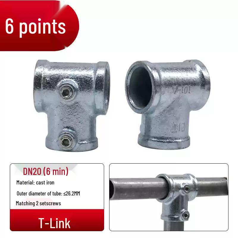 4/6-Point Galvanized Pipe Connectors: No-Weld Sunroom Shelf Couplings