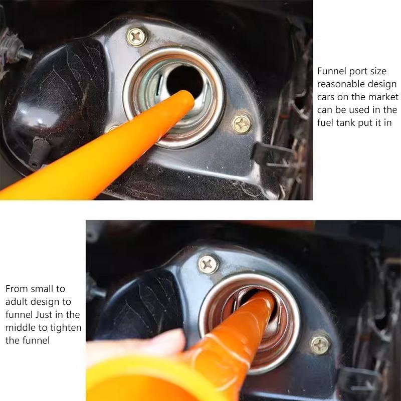 SEAMETAL Betankungstrichter Freihand Langhals Benzinmotoröl Kraftstofffilter Auto Motorrad Spezial-Kunststofftrichter