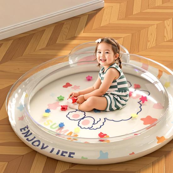 Inflatable Water Mat Pets Water Sensor Play for Babies Thickened Mat Press-to-Inflate Pad