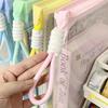 4Pcs Portable File Folder Case Transparent Handle Storage Organizer Bags A4 Zipper File Bag Candy Color Stationery Holder Supplies Holiday Gift Novel