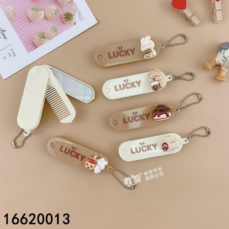 Creative Simple Solid Color Folding Mini Portable Hair Comb For Students