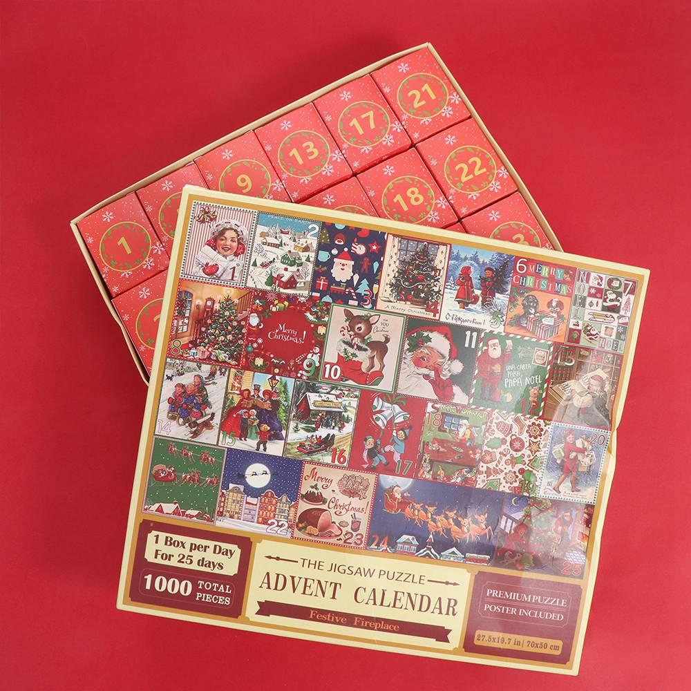 Christmas Gifts Christmas Advent Calendar Puzzle 24 Boxes Santa Claus' Gift Puzzle  New Year Gift