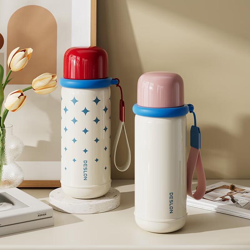 Deshlang Kids Stainless Steel Insulated Straw Bottle