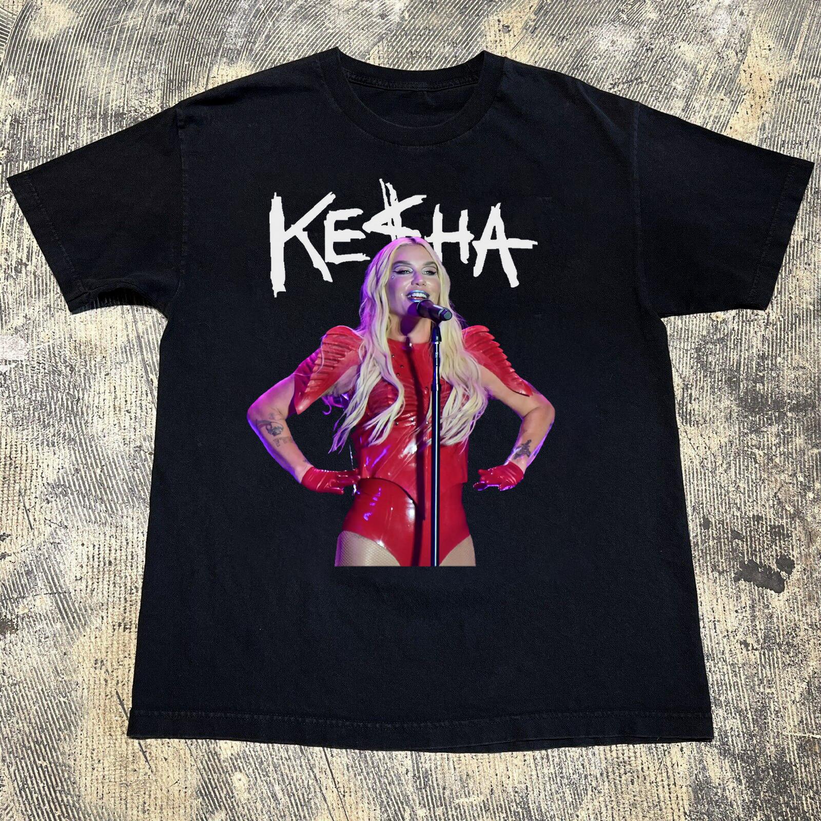 Kesha Singer Gift Fans Short Sleeve Black All Size T-Shirt S