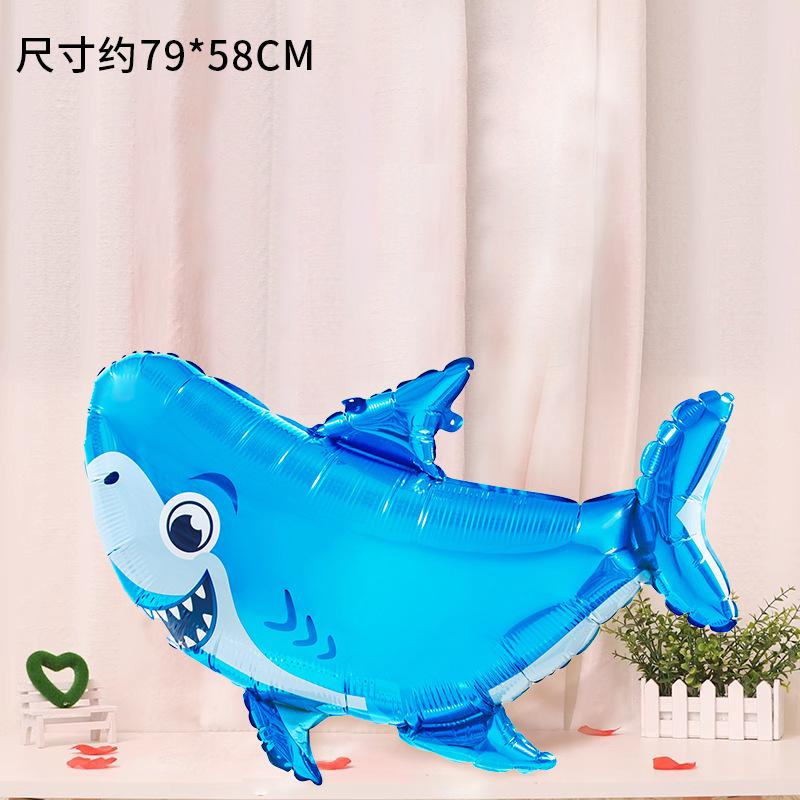 Ocean Animal Balloons, Baby Birthday Party Arrangement, Children'S Birthday Cartoon Living Room Print Special Shape
