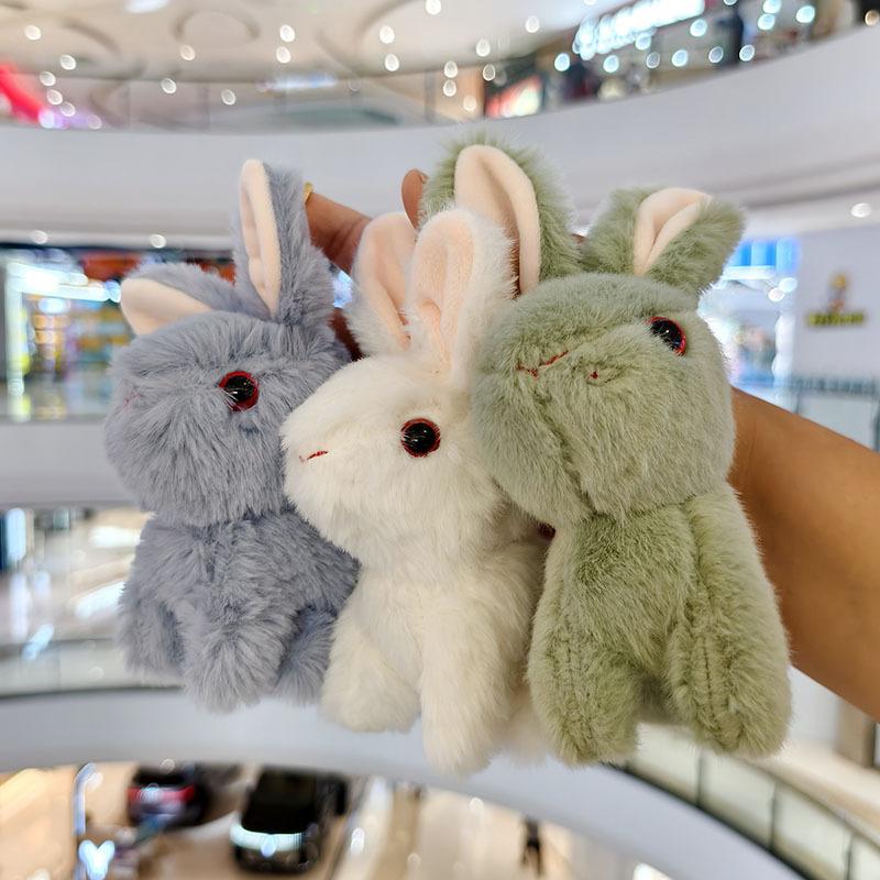 1pc Trendy Plush Simulated Rabbit Doll for Women with Cute Charm, Decorative Accessory for Keys, Bags & Backpacks Gift Bag Charm