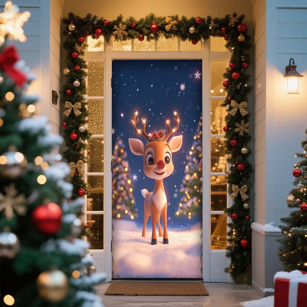 Cross-border Christmas Decoration: Santa Claus Door Banner for European & American Outdoor Parties