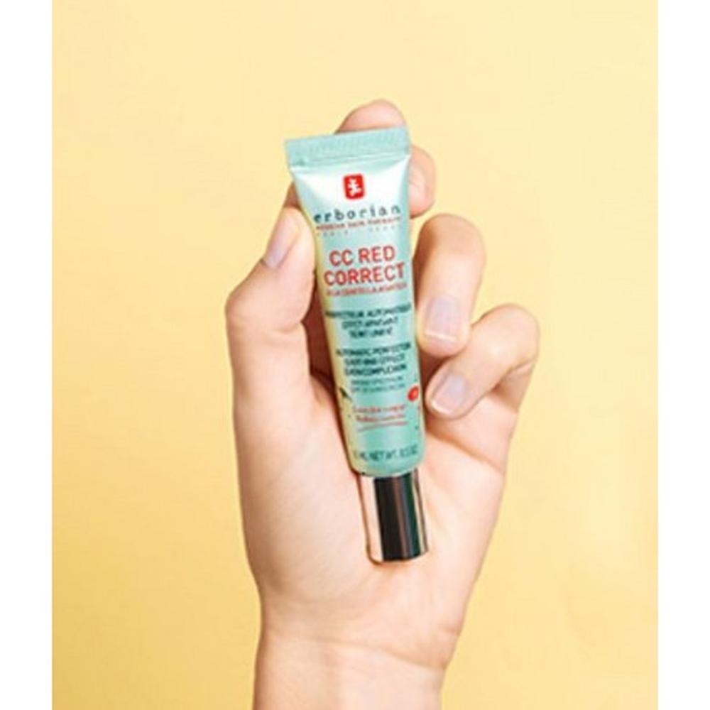 Erborian Red Correct CC Cream SPF25 15ml – Krem korygujący kolor, Neutralizator zaczerwienień, Centella Asiatica, Koreański
