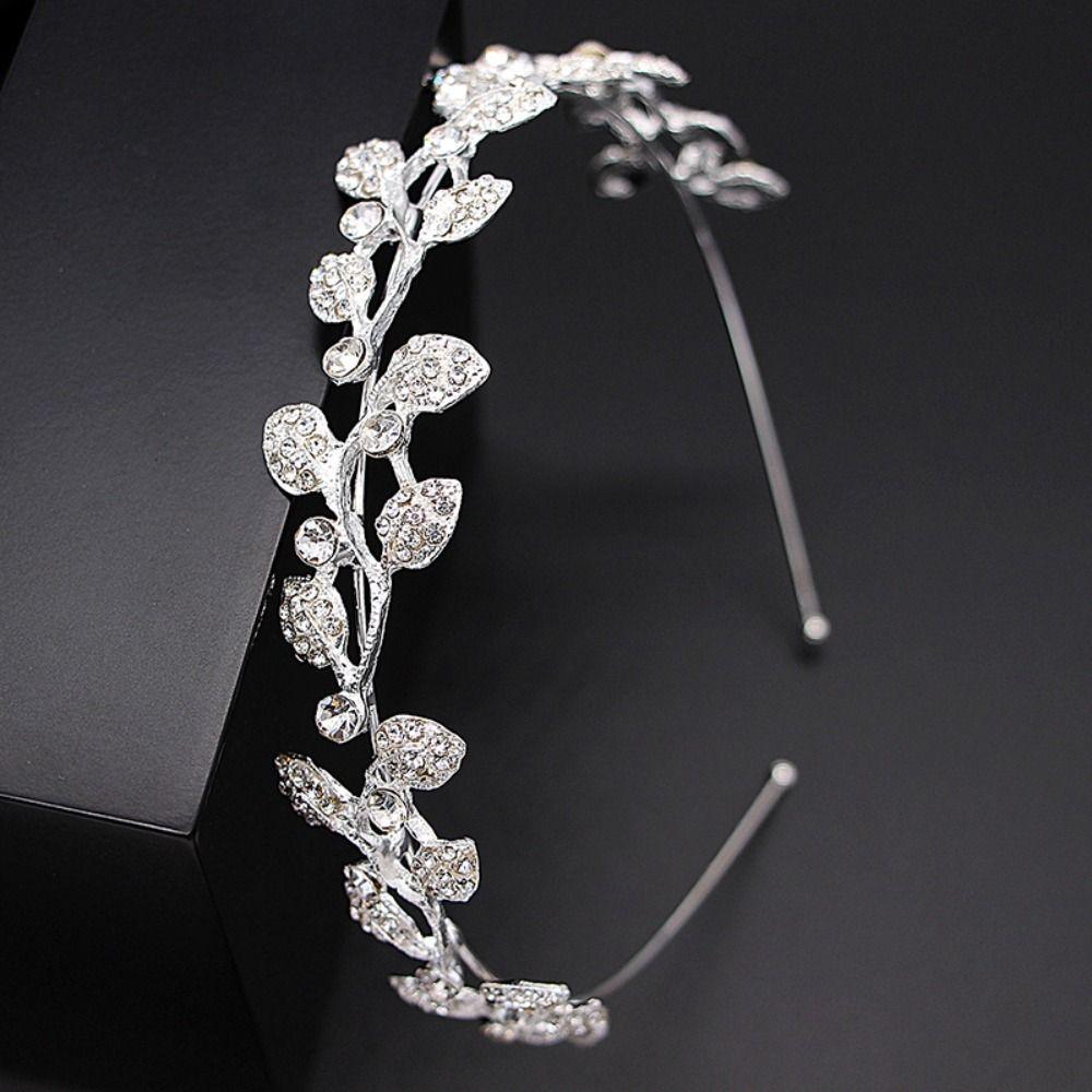 Rhinestone Crystal Wedding Hair Accessories Zinc Zinc Alloy Material Bride Headband  Bridal Dress