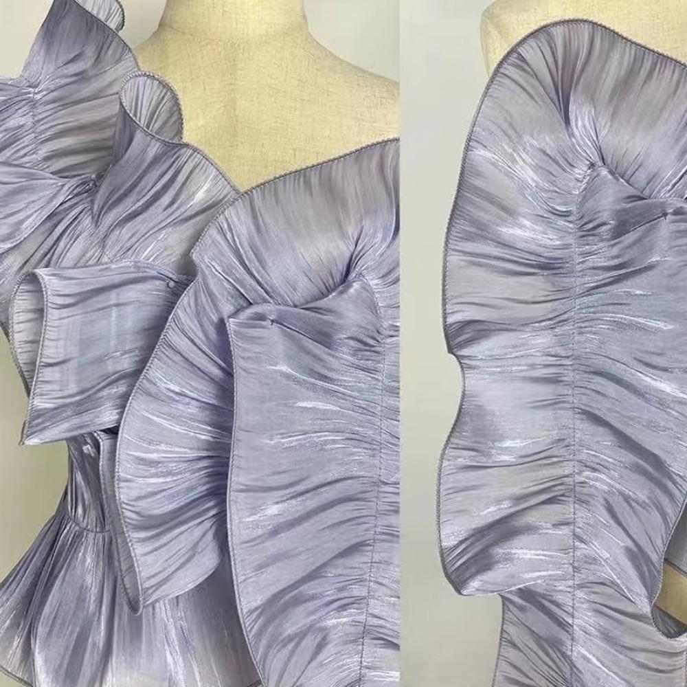 

1 ярд 18 см широкая плиссированная кружевная лента оборка кружевной край DIY швейный материал 1Yard синий/фиолетовый