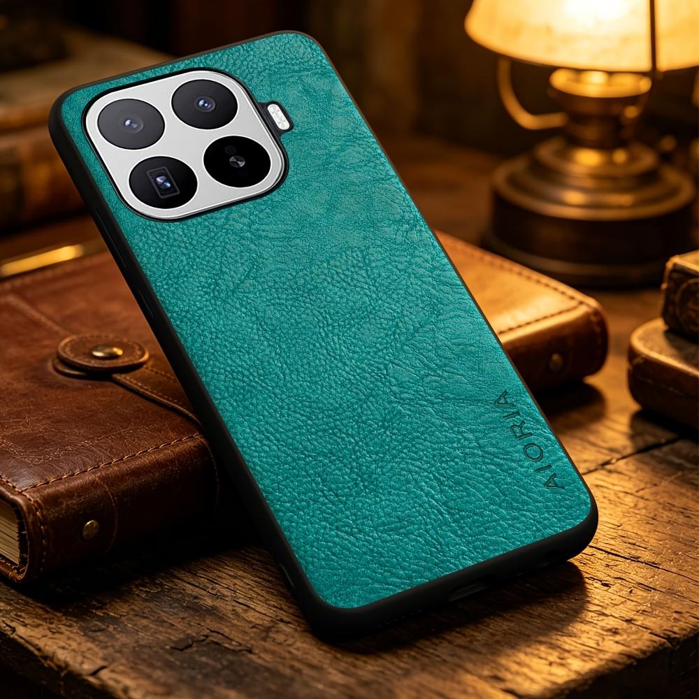 Phone Case - Solid Color Faux Leather Phone Case for Xiaomi 17T Pro Smart Precise Camera Hole Positions And Business Faux