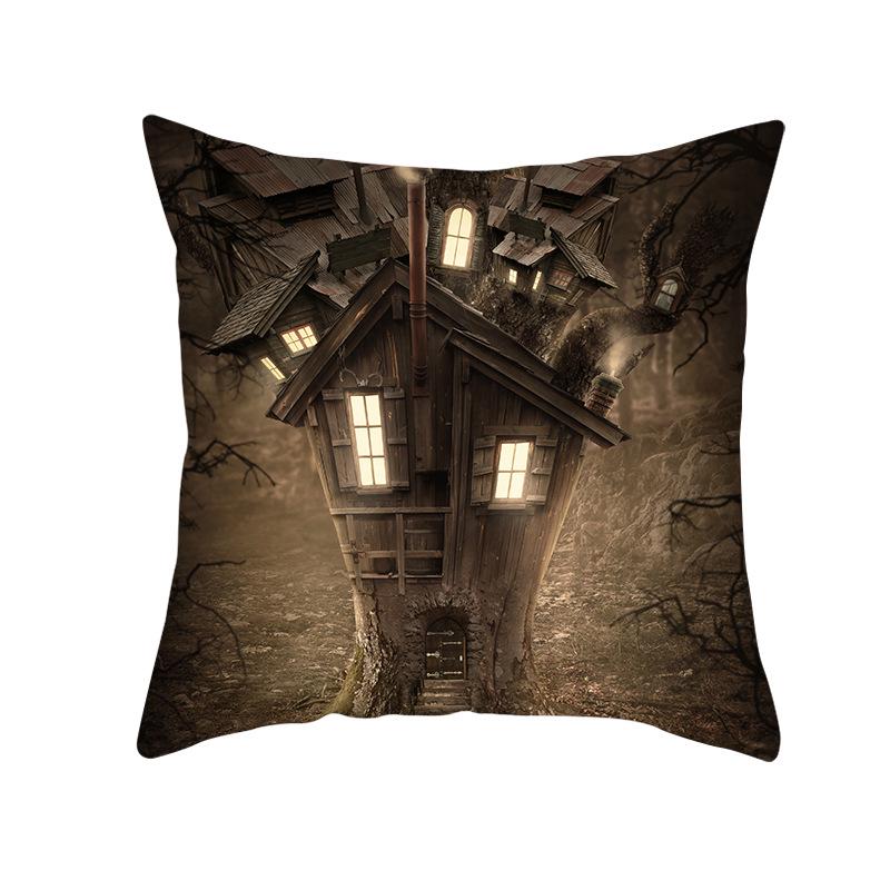 New Peach Skin Halloween Pillowcase Home Wish Home Supplies Cushion Cover Waist Pillowcase
