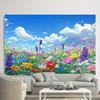 One Colorful Spring Garden Backdrop Fabric - Vibrant Floral Design Suitable for Weddings Parties and Festival Decorations