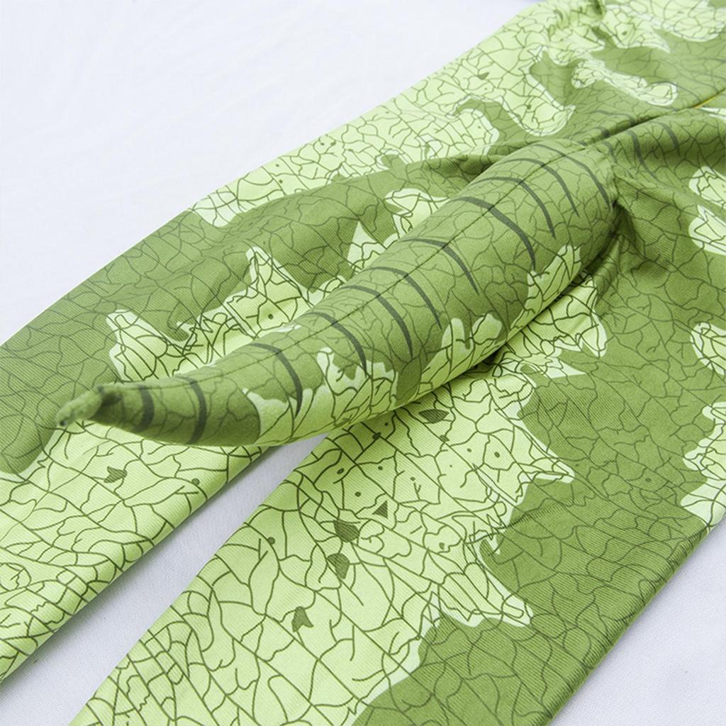 Dino Delight Costume - Kids' Green Jumpsuit for Cosplay and Halloween Fun