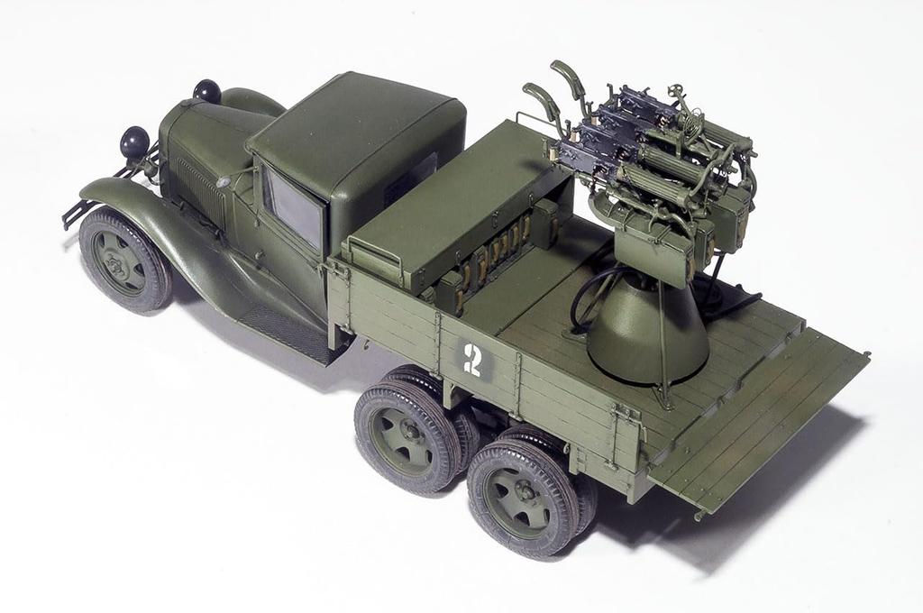 WWII Soviet Maxim with quadruple guns GAZ-AAA anti-aircraft