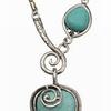 Women's Vintage Heart Bib Turquoise Necklace