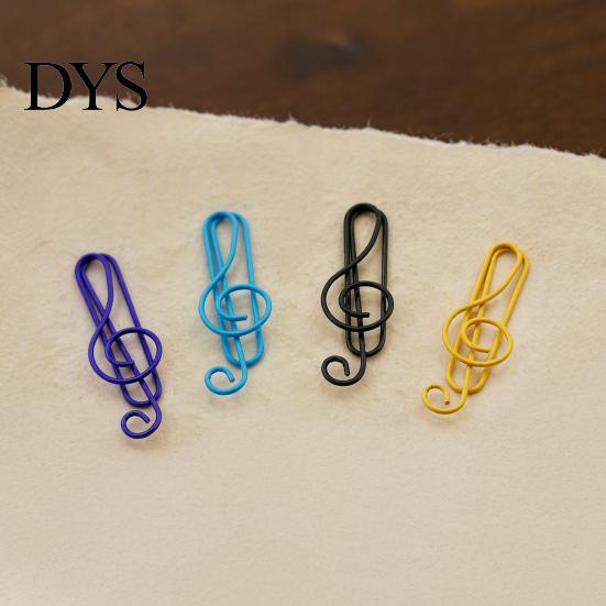 Colorful Metal Stationery Musical Note Paper Clips, Treble Clef Decorative Music Lover Fasteners, Creative Bookmarks for Office Documents School Notes