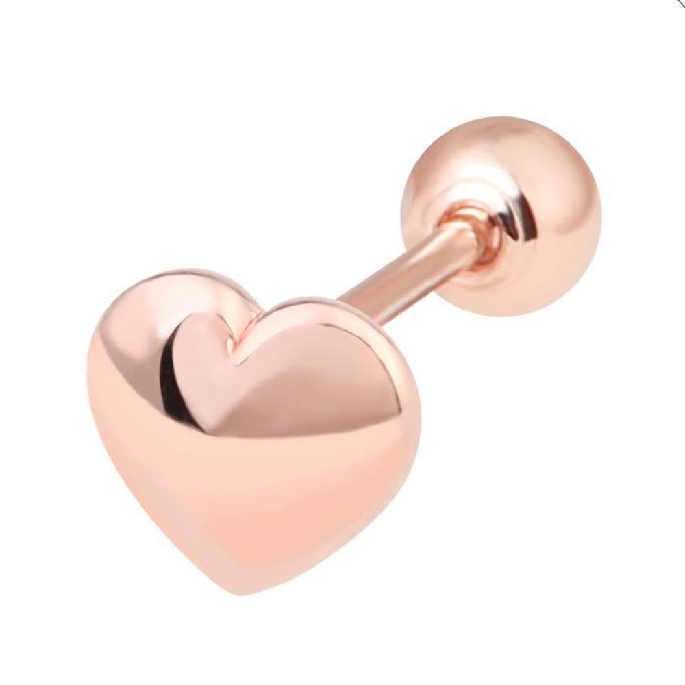 Heart 14K Gold Needle Rose Gold Plump Heart Point Piercing (S8539503)