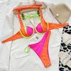 Costume da bagno donna push up Costume da bagno bikini sexy a blocchi di colore Set costume da bagno femminile imbottito luminoso Costumi da bagno da spiaggia
