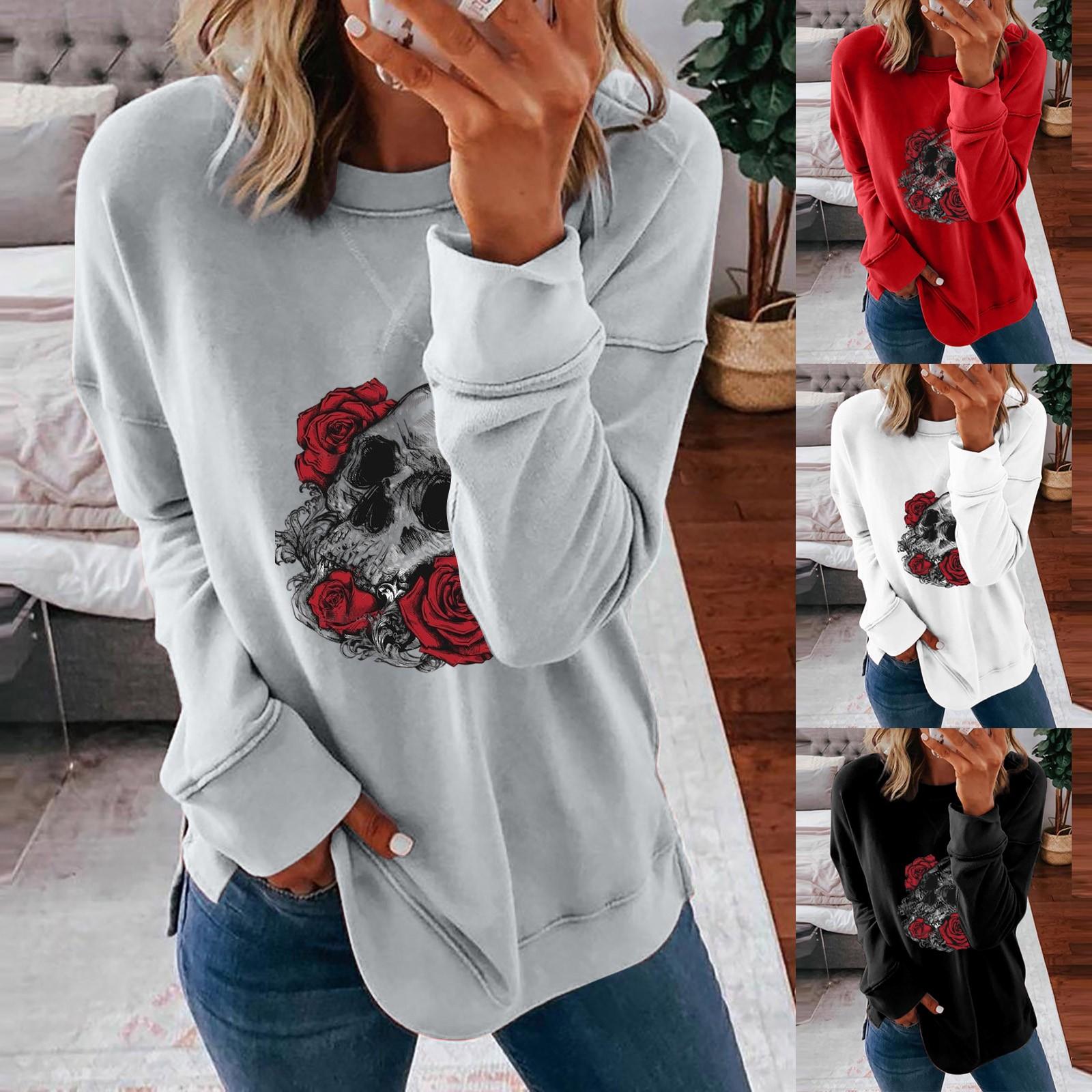 

Модные свободные повседневные толстовки с длинными рукавами и пуловерами для женщин