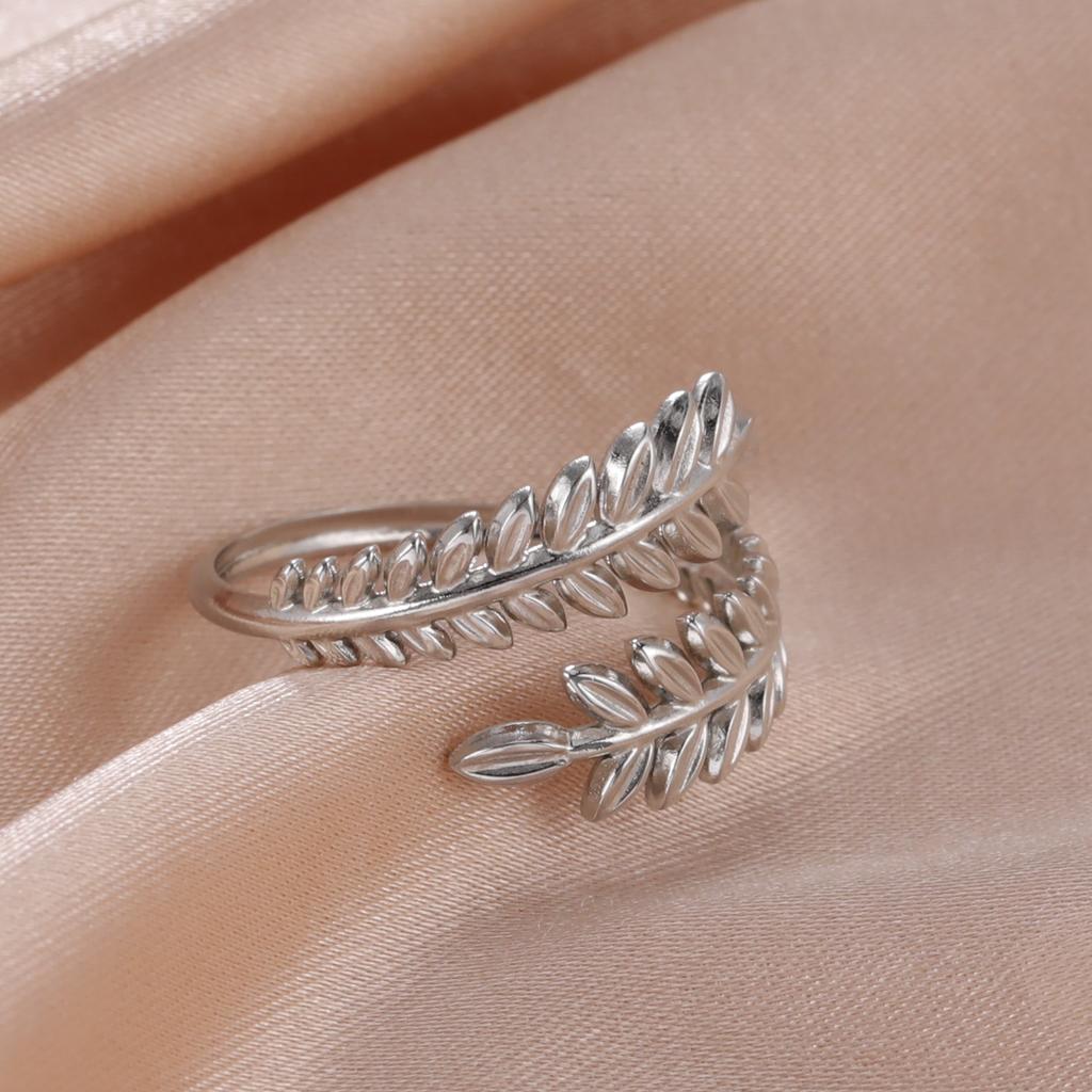 Stainless Steel Women Rings Geometric Heart Aesthetic Adjustable Open Finger Ring Fashion Party Jewelry Gifts