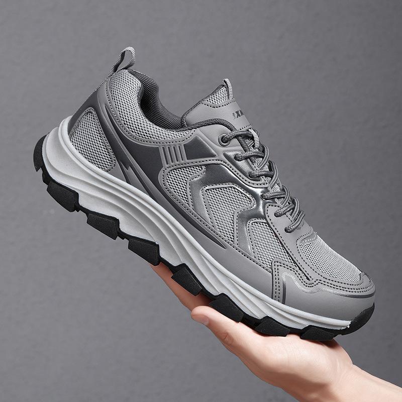 

Папины кроссовки мужские на платформе большого размера уличные повседневные спортивные кроссовки новые мужские универсальные модные кроссовки для бега 47 серый