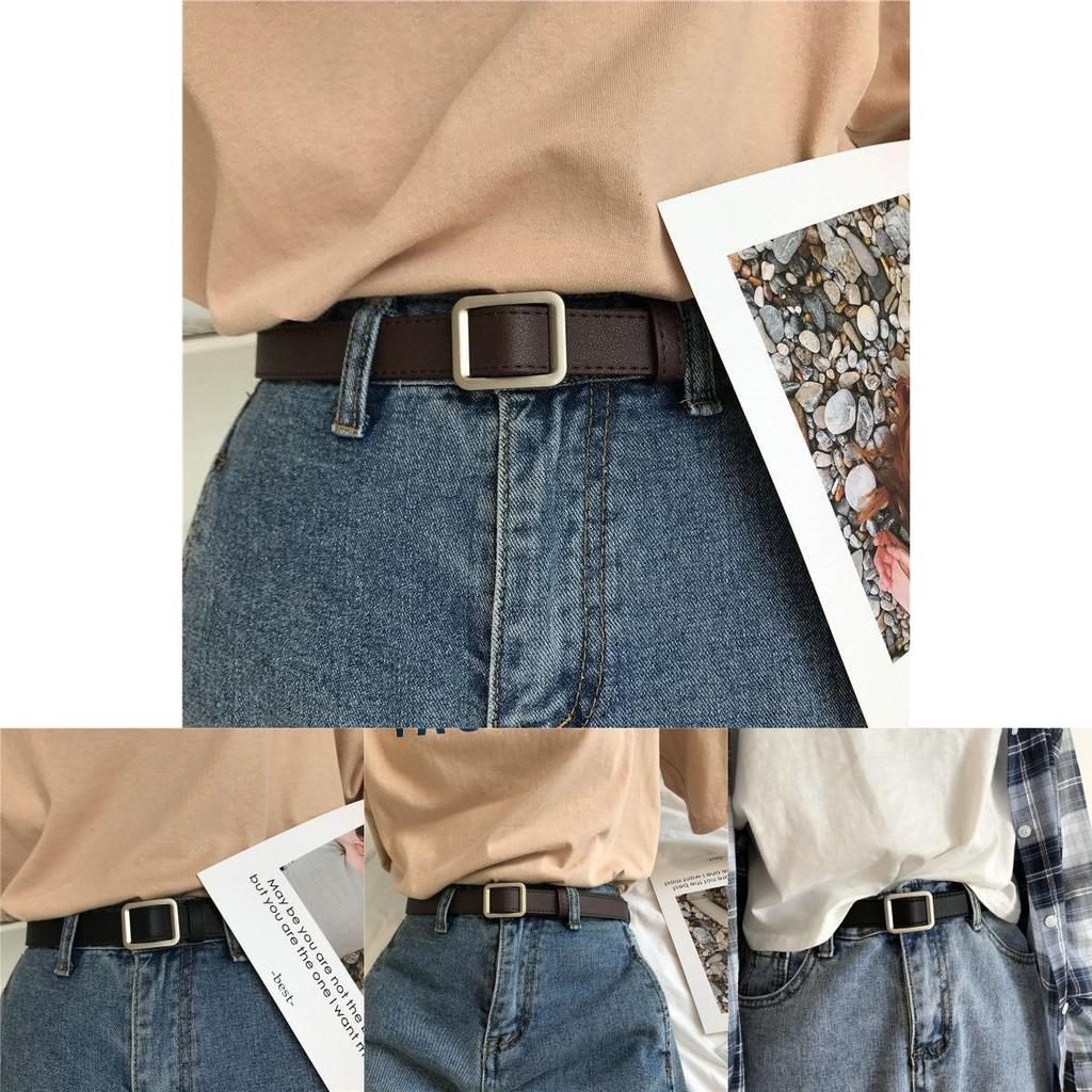 Comfortable Soft Pu No Hole Women's Belt Trendy Korean Style For Everyday Use