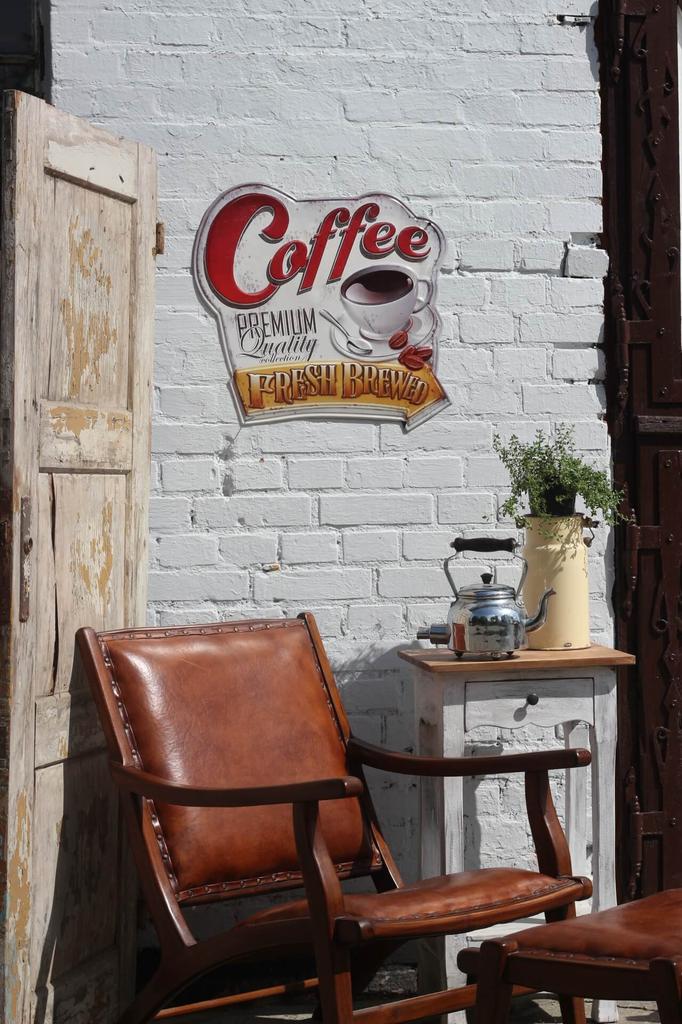 Vintage coffee sign retro style tin sign