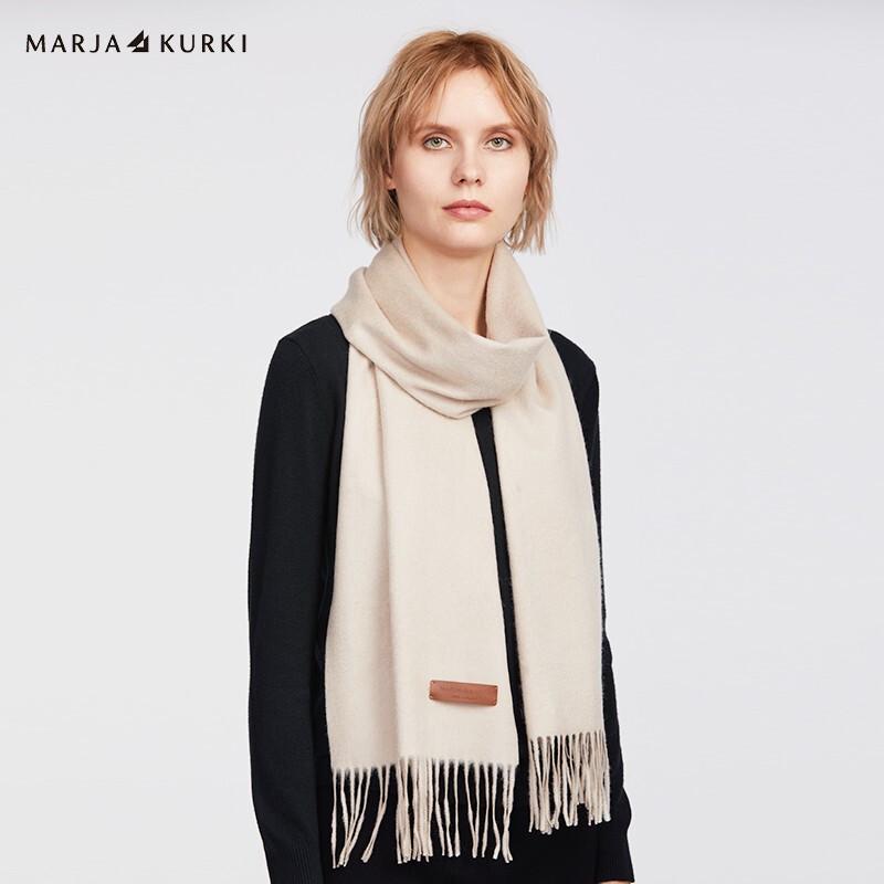 

MARJA KURKI Solid Cashmere Tassel Scarf