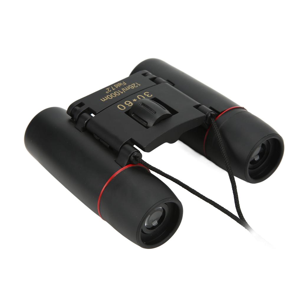 30x60 Compact Binoculars Clear Low Light Vision Easy Focus Portable Foldable HD Binoculars for Kids