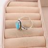 Blue Cat's Eye Gemstone Ring, 925 Sterling Silver Ring Jewelry, Handmade Jewelry Ring, Balancing Jewelry Gift For Women