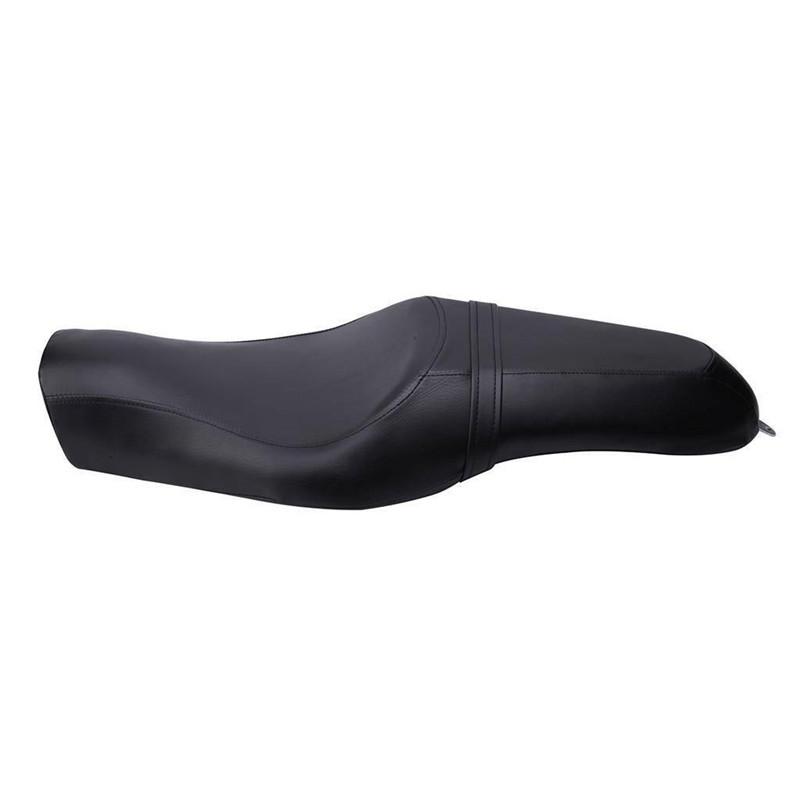 PU Leather Motorcycle Front Driver Rear Passenger Two Up Seat Black For Harley Sportster XL 883 1200 Forty Eight XL1200X